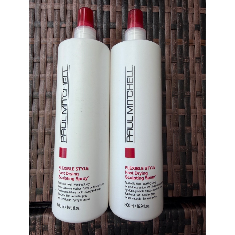 2 Pack Paul Mitchell Flexible Style Fast Drying Sculpting Spray 16.9oz 500ml New